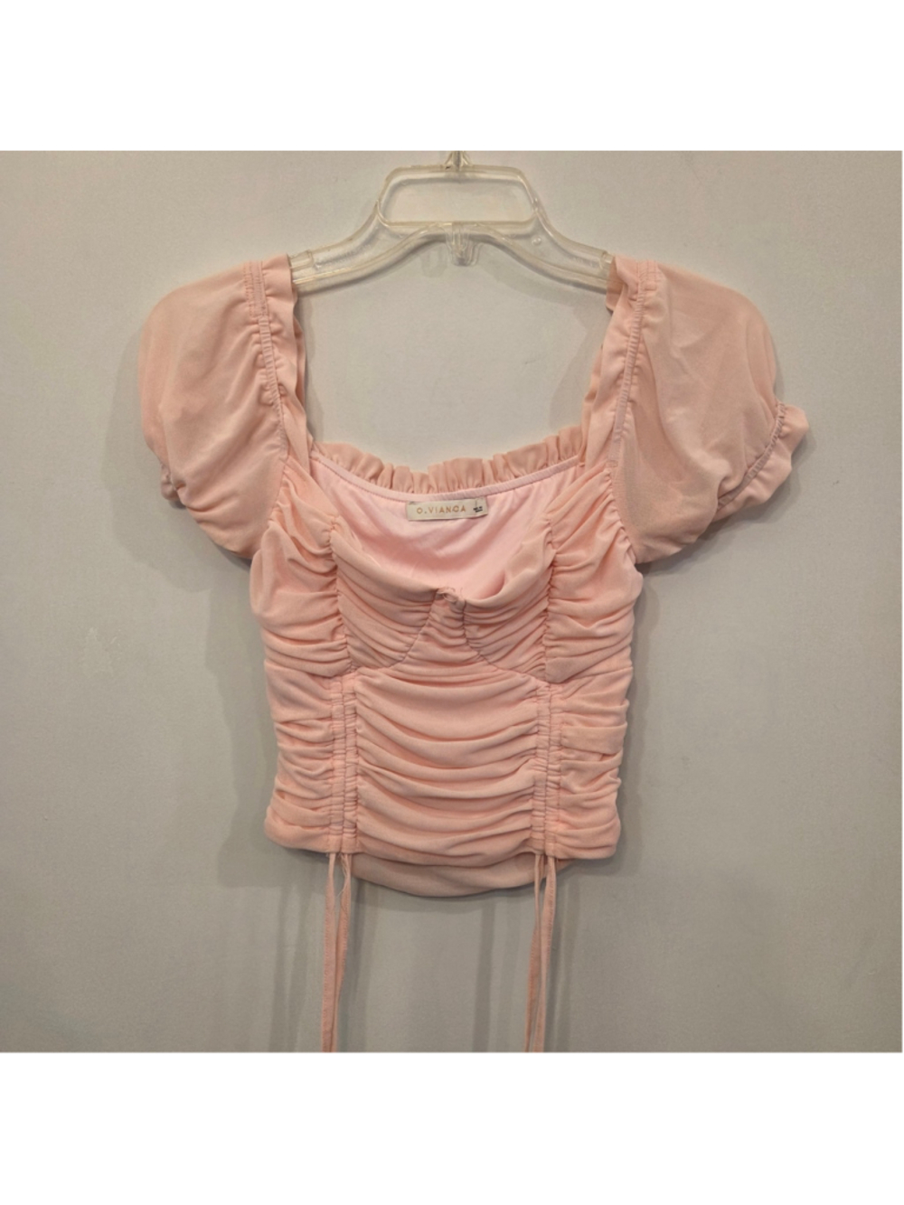 O. Vianca ruched crop top size small